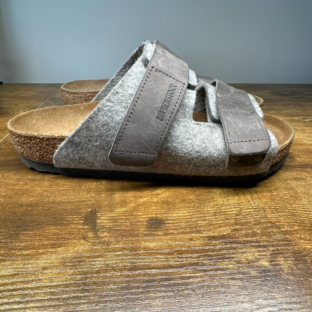 Birkenstock Shoes Sandals Leather Wool Size 8 Men's